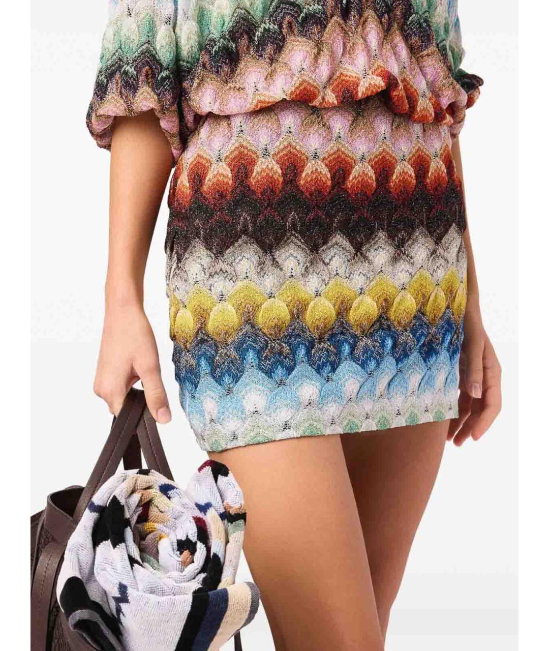 MISSONI Мульти вискозная юбка мини, фото 3