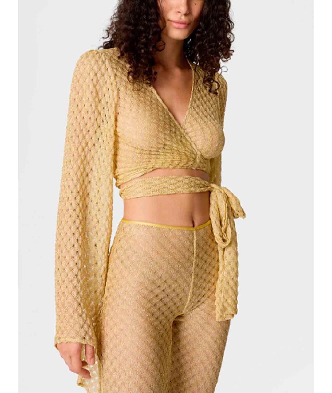 MISSONI Золотая вискозная блузы, фото 3