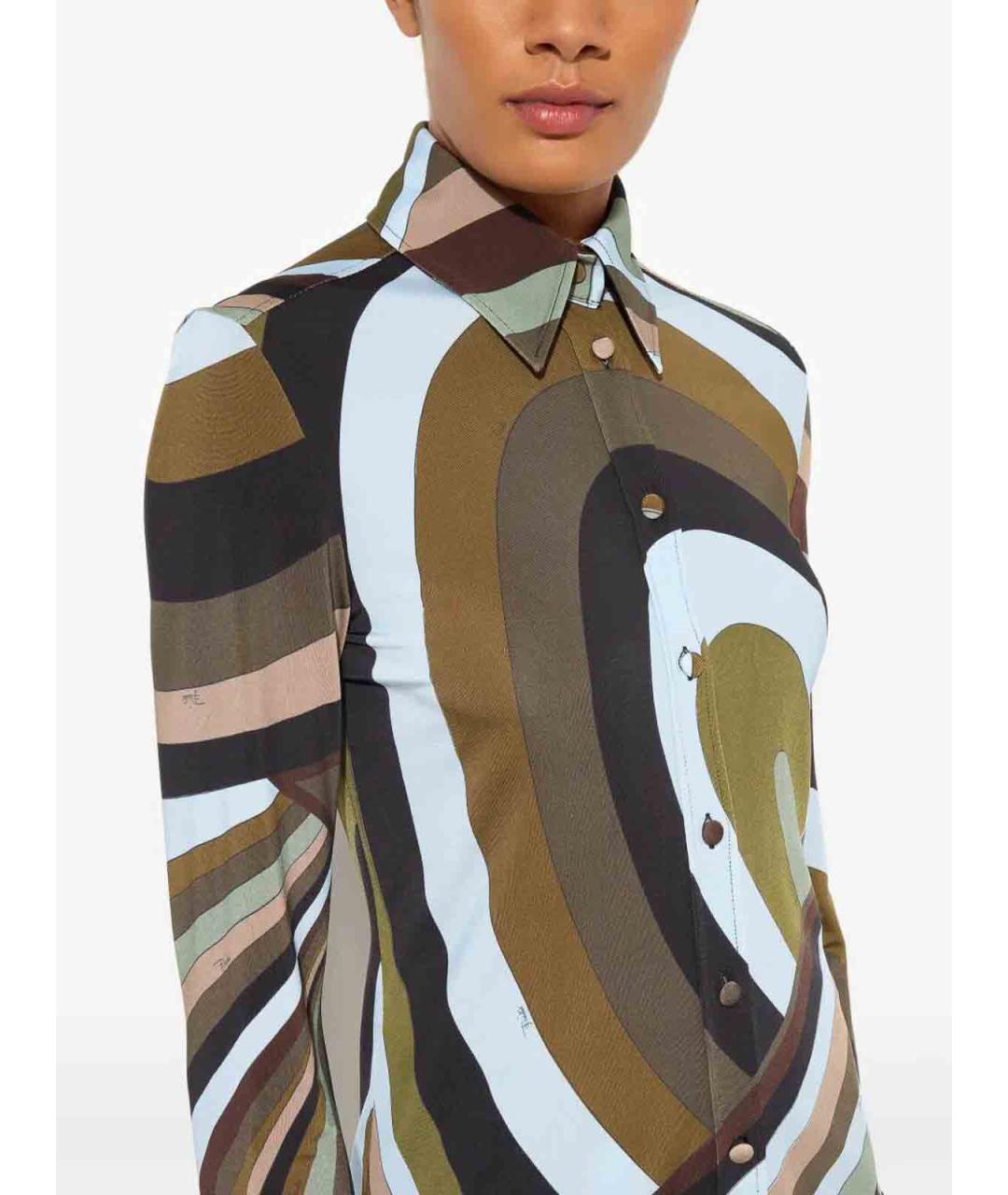 EMILIO PUCCI Мульти вискозная рубашка, фото 5