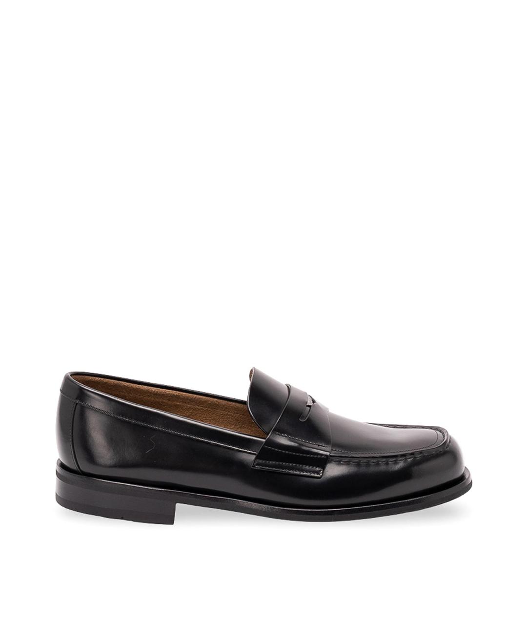PRADA Черные кожаные лоферы, фото 1
