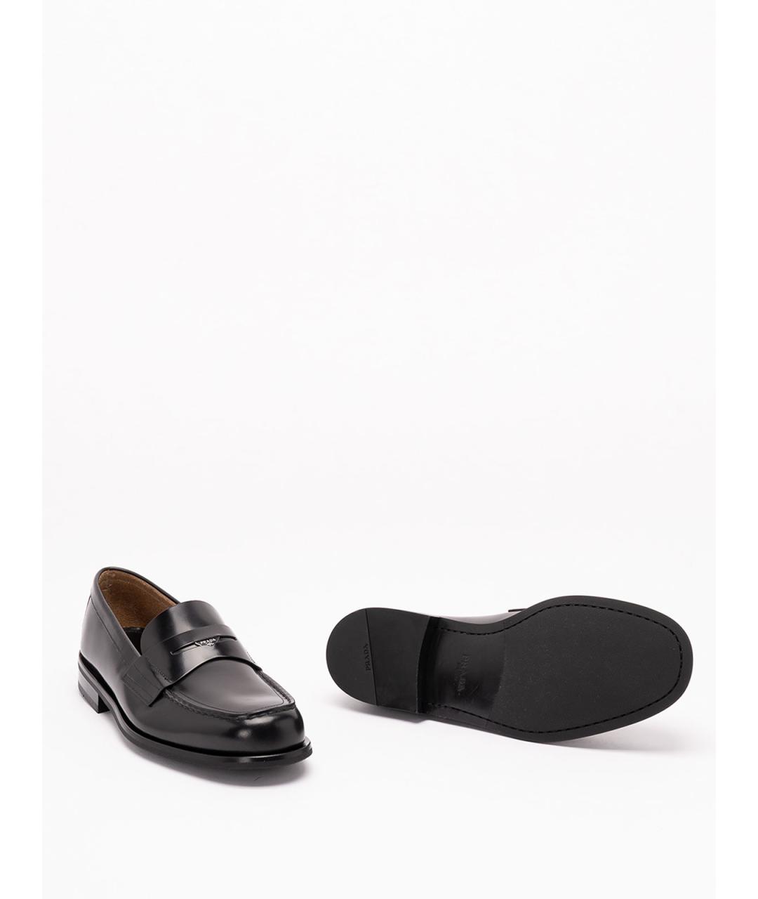 PRADA Черные кожаные лоферы, фото 4