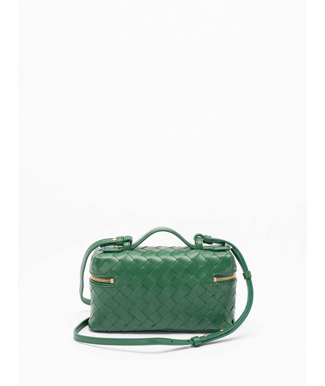 BOTTEGA VENETA Зеленая кожаная сумка с короткими ручками, фото 2