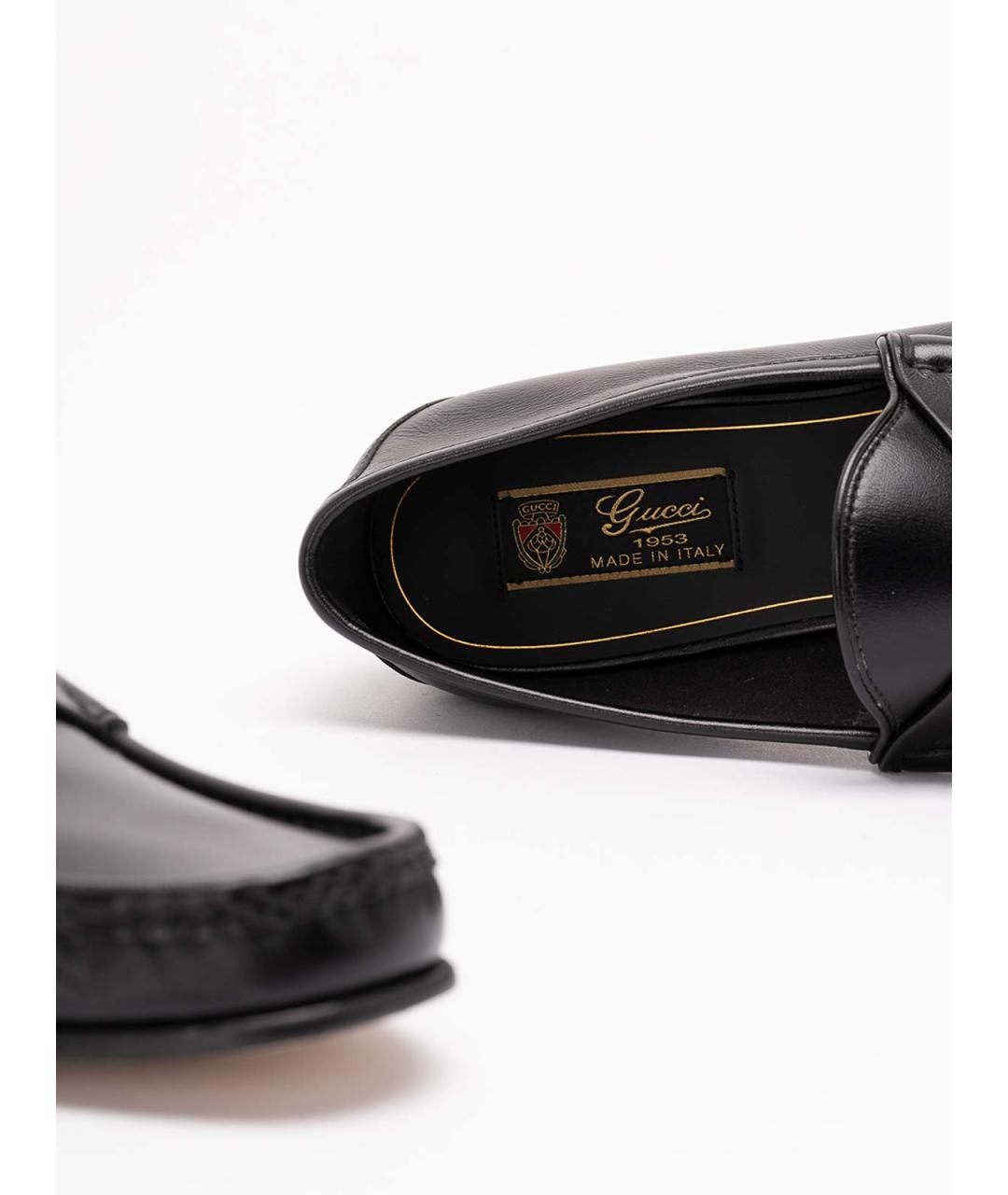 GUCCI Черные кожаные лоферы, фото 6