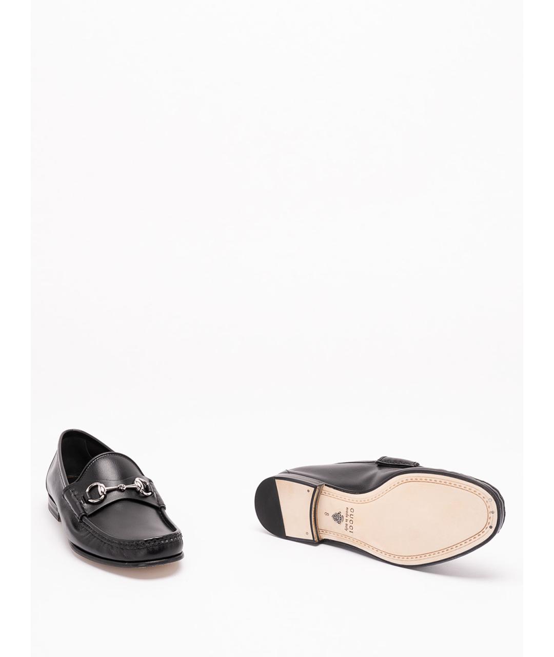 GUCCI Черные кожаные лоферы, фото 4