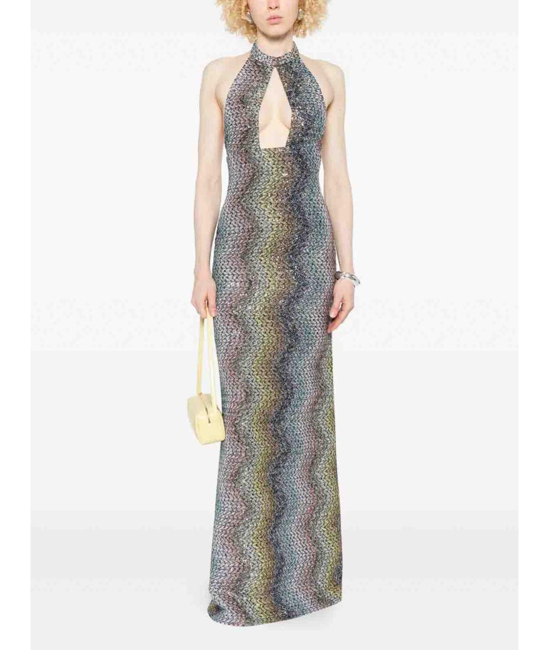 MISSONI Мульти вискозное вечернее платье, фото 2