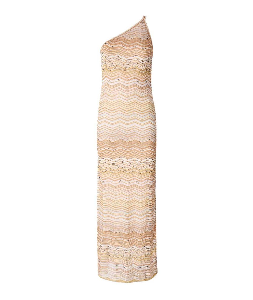 MISSONI Золотое вискозное повседневное платье, фото 1