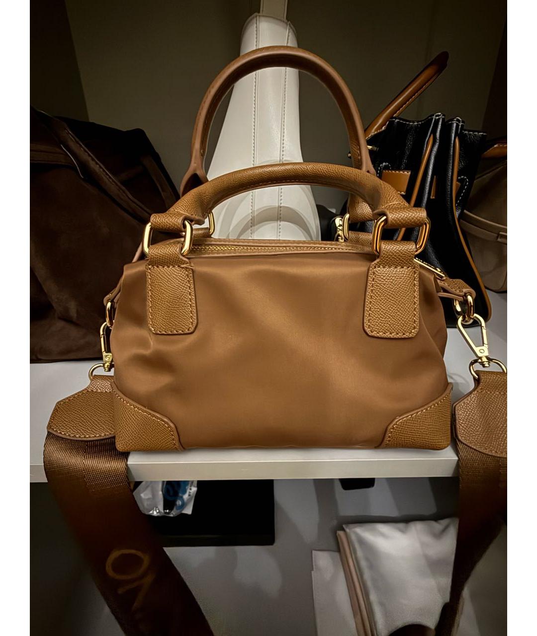VALENTINO Коричневая тканевая поясная сумка, фото 3