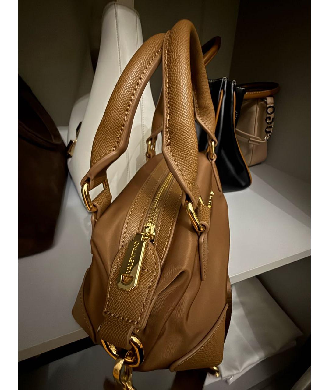 VALENTINO Коричневая тканевая поясная сумка, фото 2