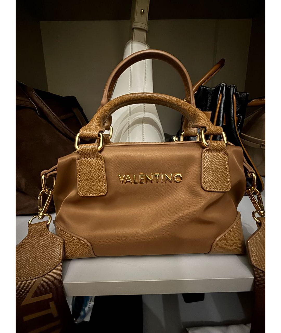 VALENTINO Коричневая тканевая поясная сумка, фото 5