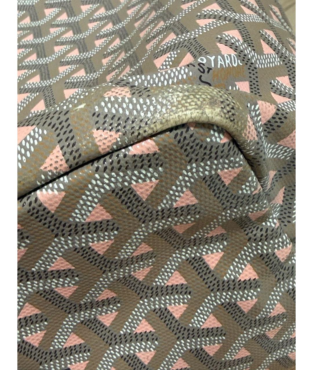 GOYARD Розовая кожаная сумка тоут, фото 6