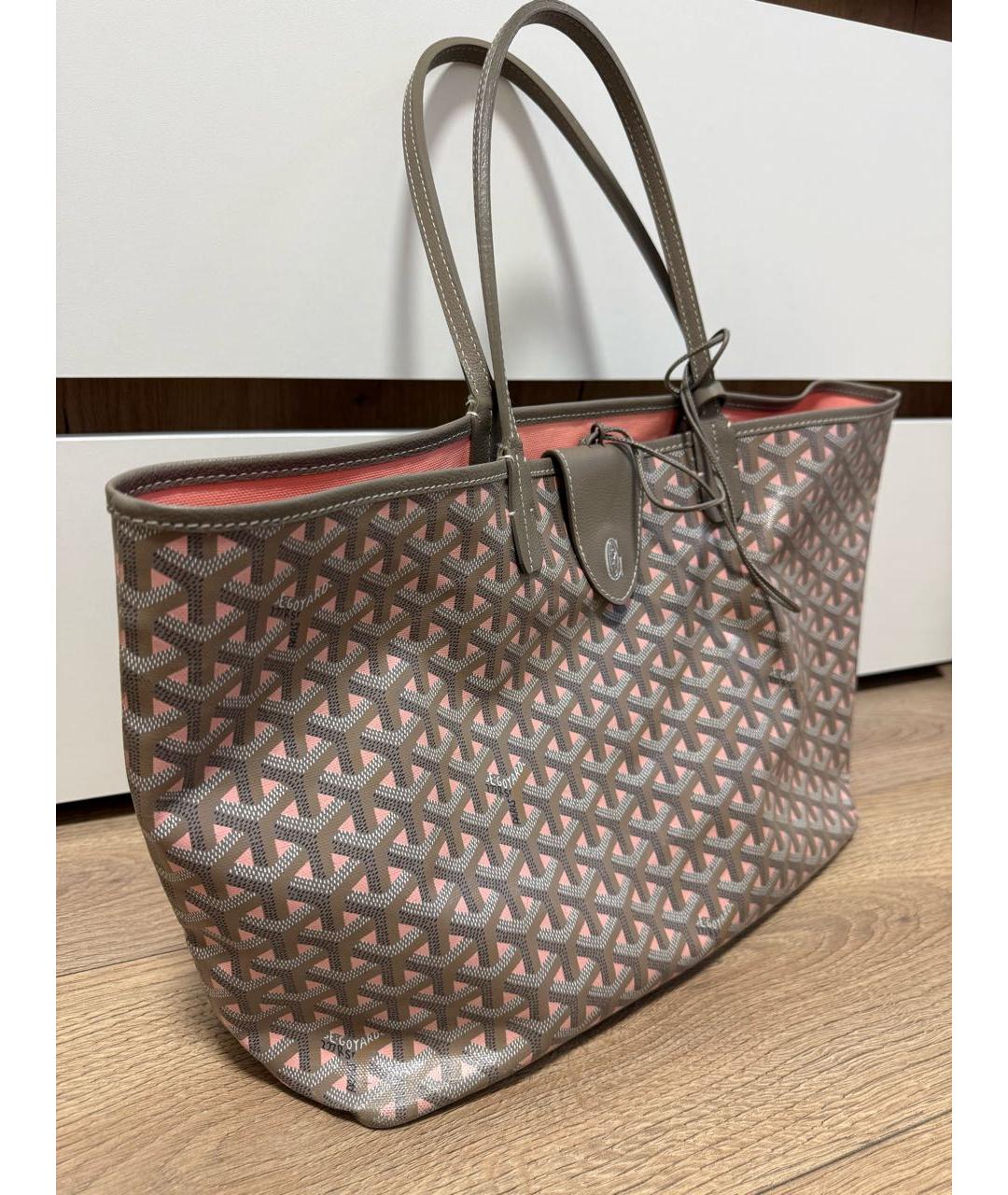 GOYARD Розовая кожаная сумка тоут, фото 2