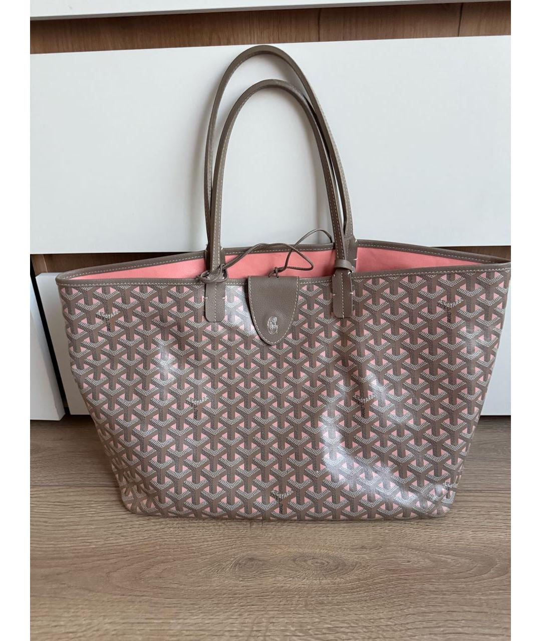 GOYARD Розовая кожаная сумка тоут, фото 9