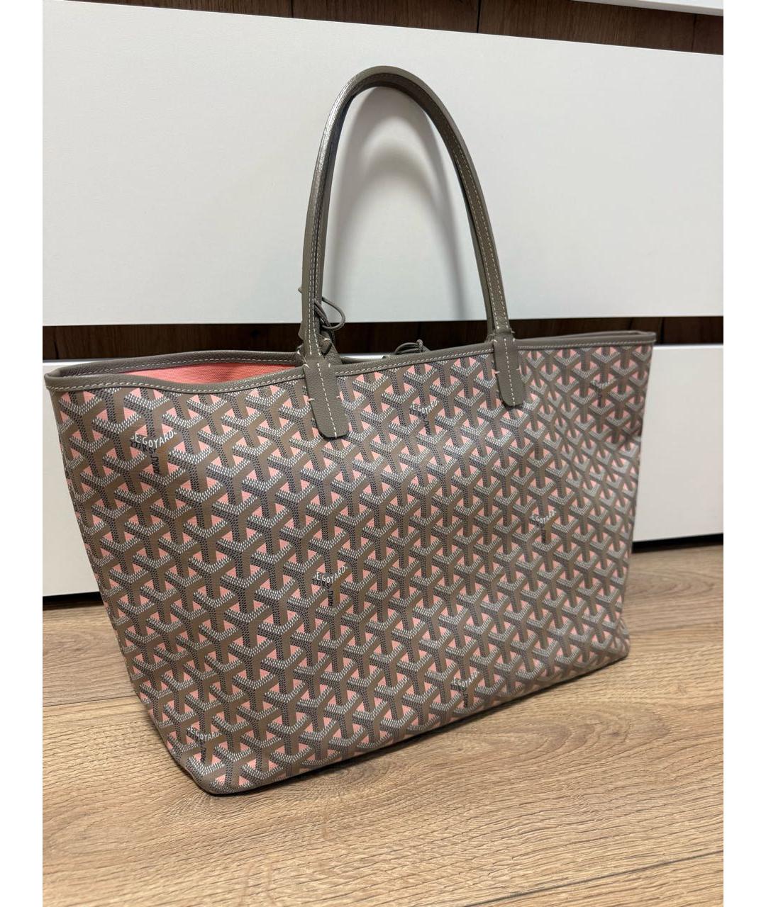 GOYARD Розовая кожаная сумка тоут, фото 3