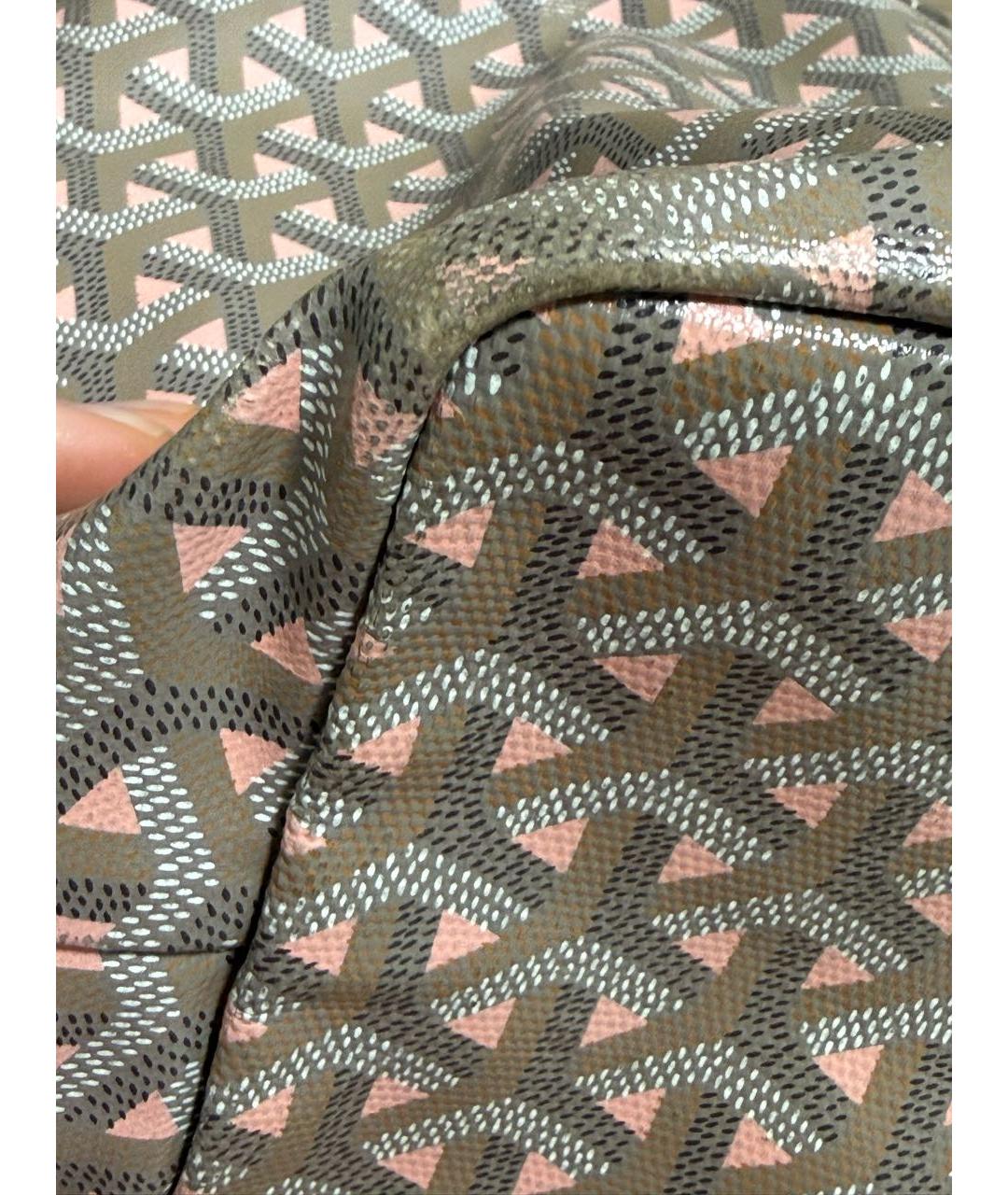 GOYARD Розовая кожаная сумка тоут, фото 7