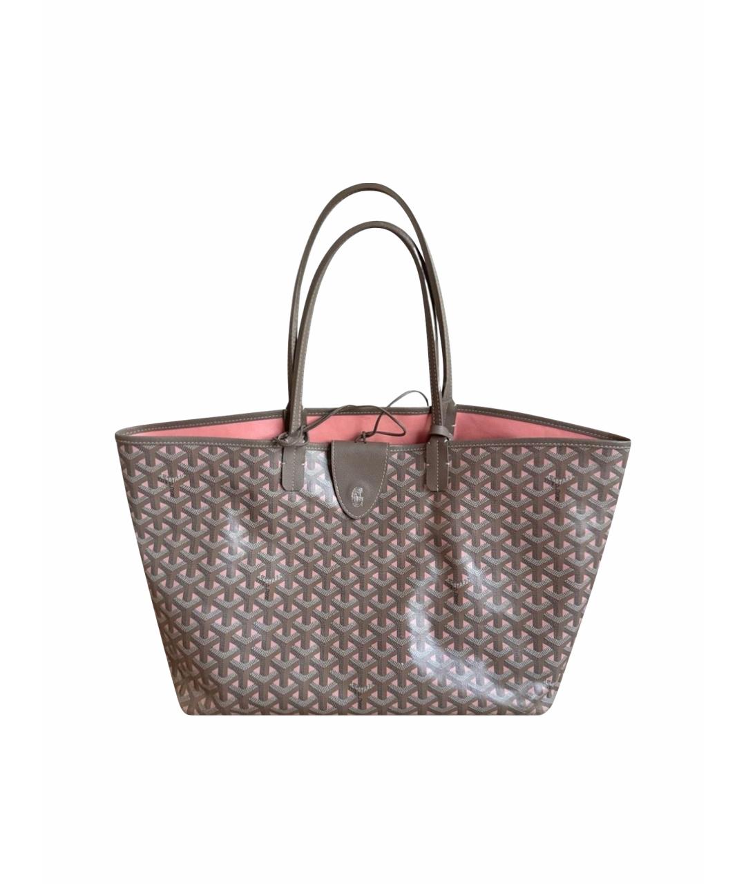 GOYARD Розовая кожаная сумка тоут, фото 1