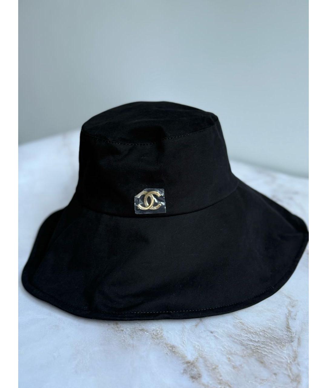 CHANEL Черная хлопковая панама, фото 2