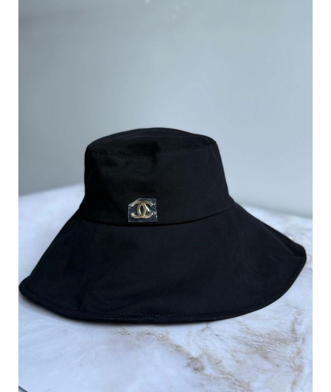 CHANEL Черная хлопковая панама, фото 5