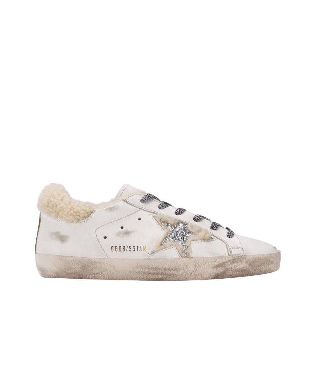 GOLDEN GOOSE Белые кожаные кроссовки, фото 1