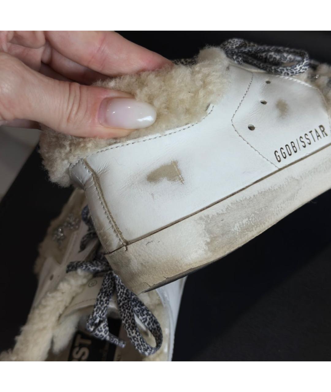 GOLDEN GOOSE Белые кожаные кроссовки, фото 6
