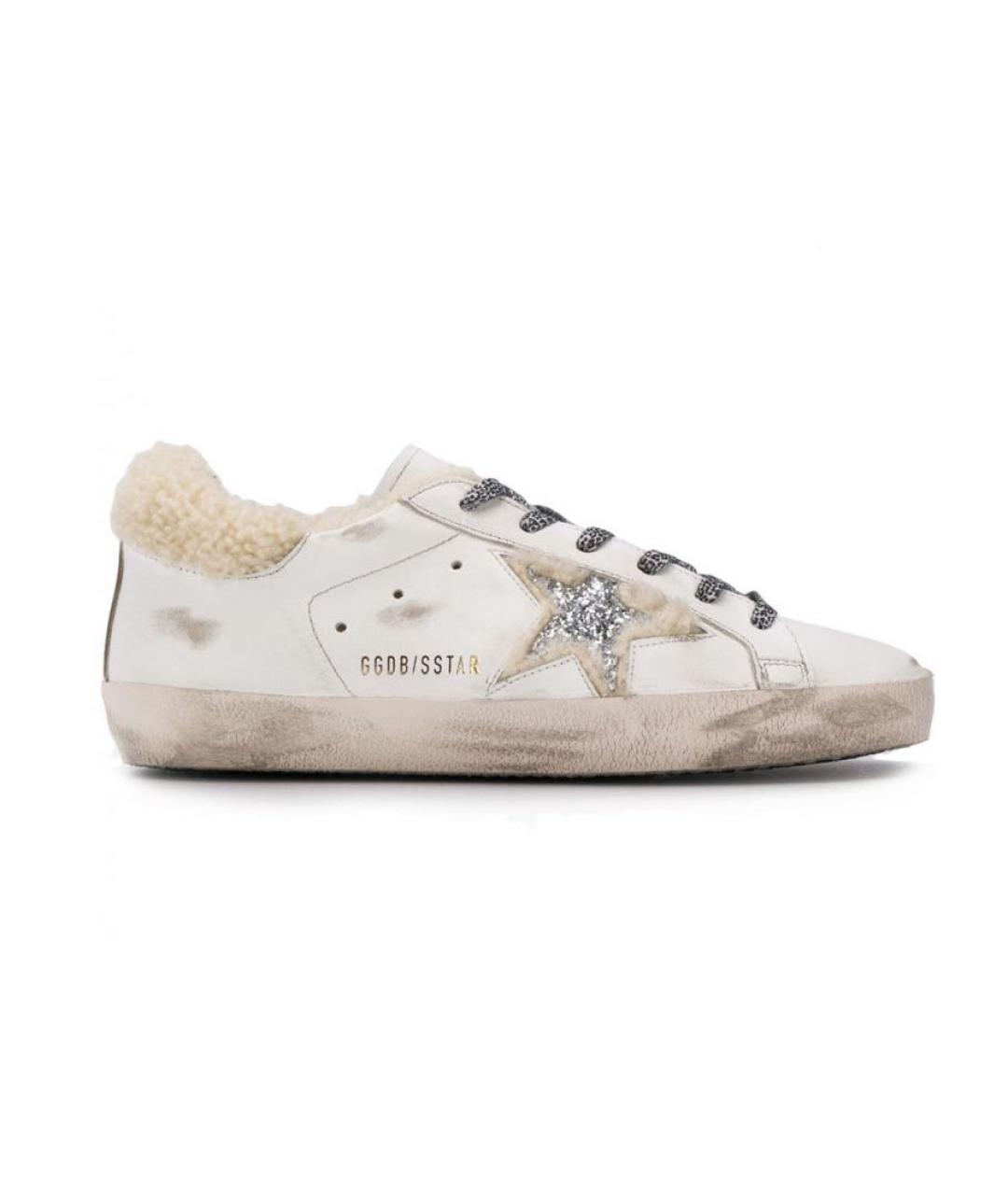 GOLDEN GOOSE Белые кожаные кроссовки, фото 8