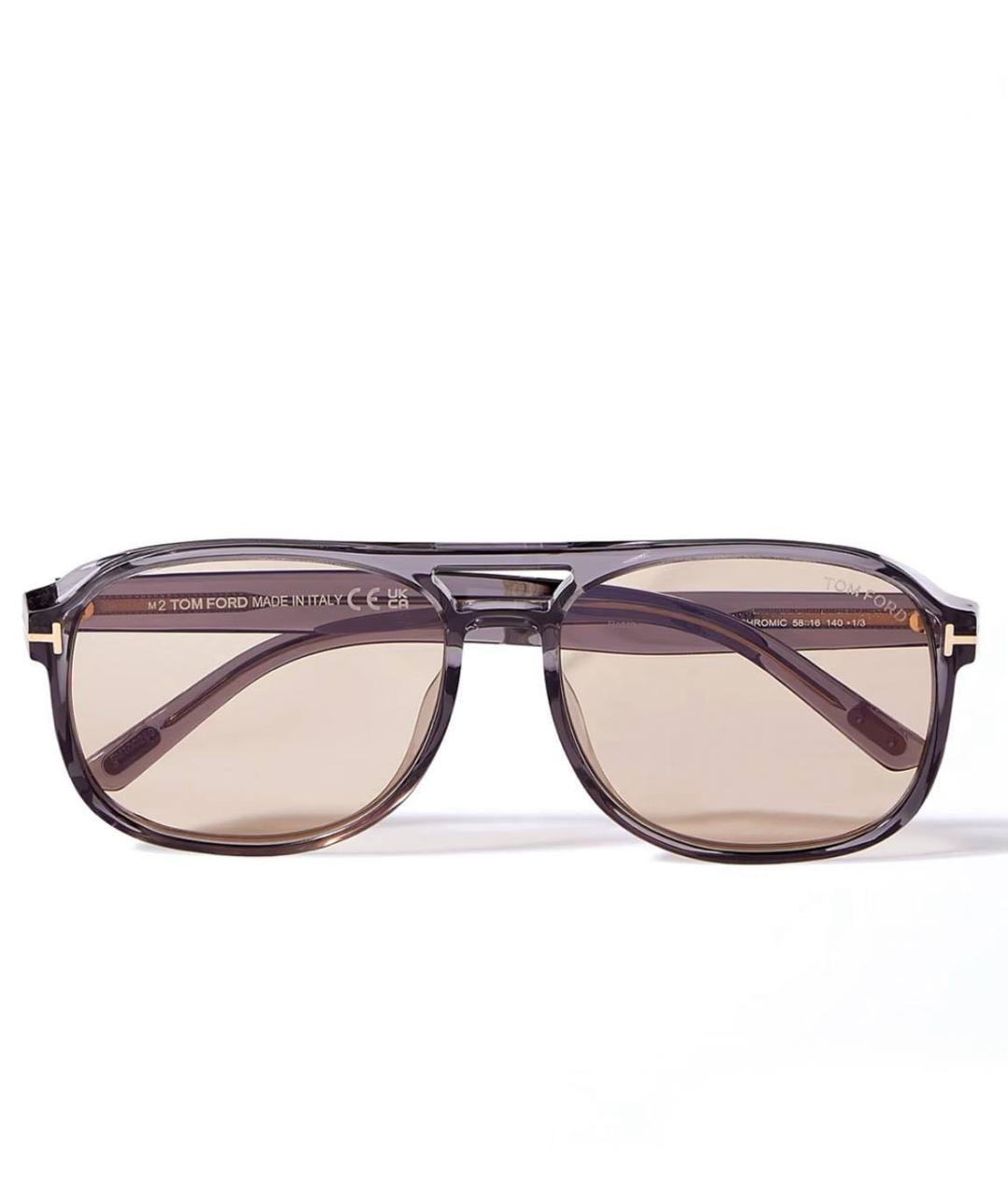 TOM FORD Черные пластиковые солнцезащитные очки, фото 1