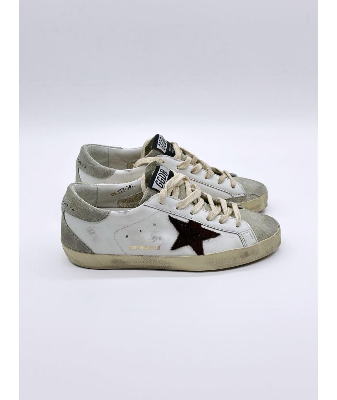 GOLDEN GOOSE Белые кожаные кеды, фото 5