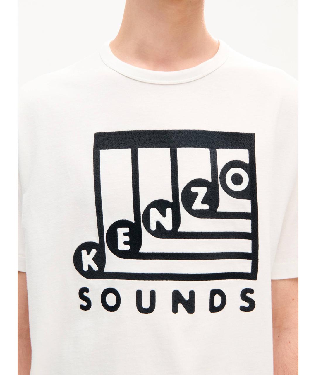 KENZO Белая хлопковая футболка, фото 5