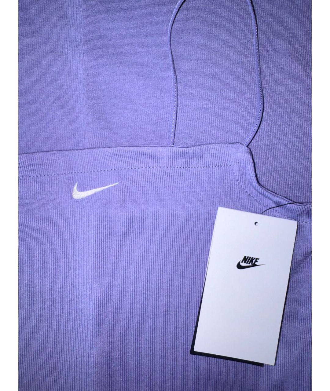 NIKE Фиолетовое полиэстеровое коктейльное платье, фото 5