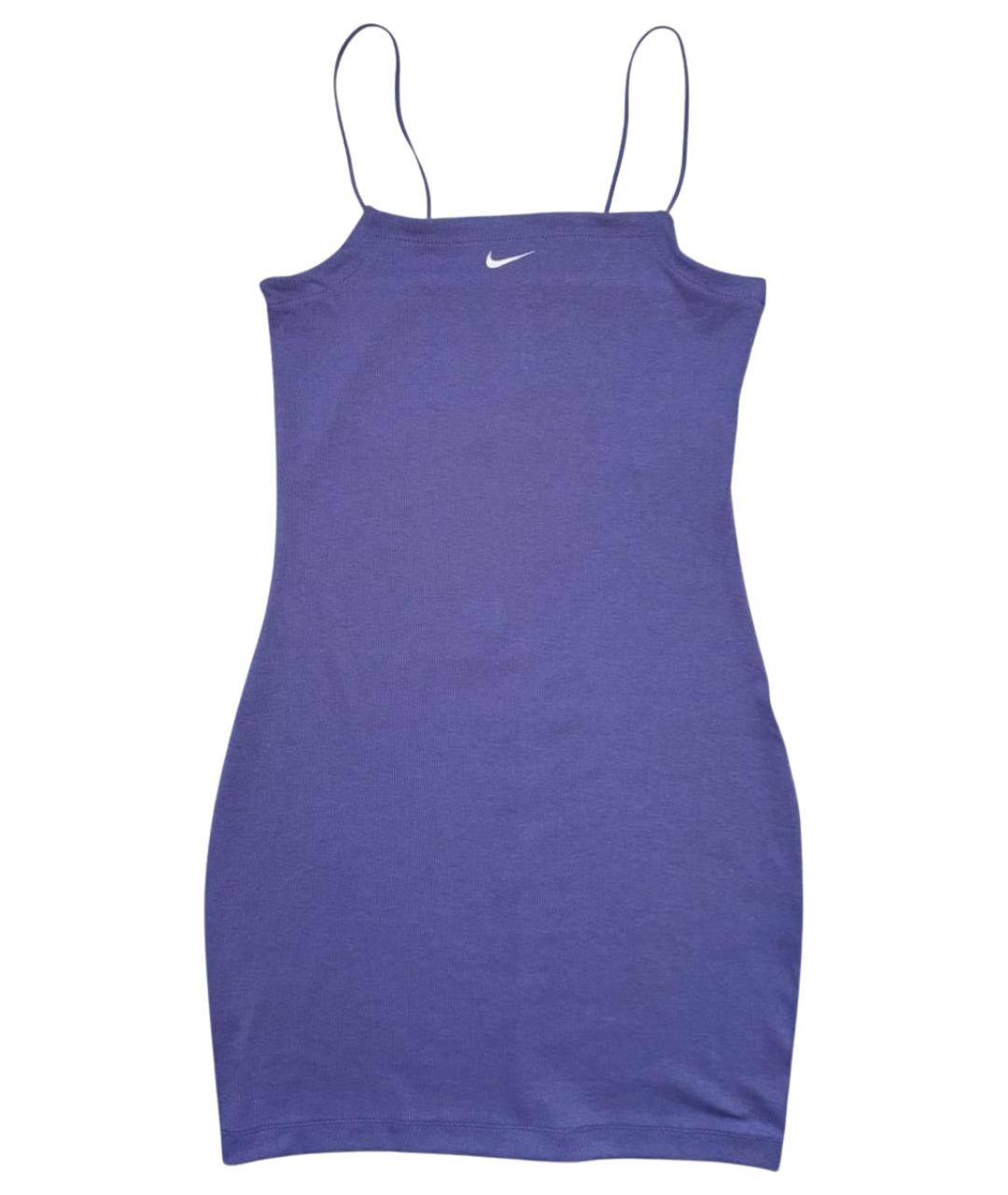 NIKE Фиолетовое полиэстеровое коктейльное платье, фото 1