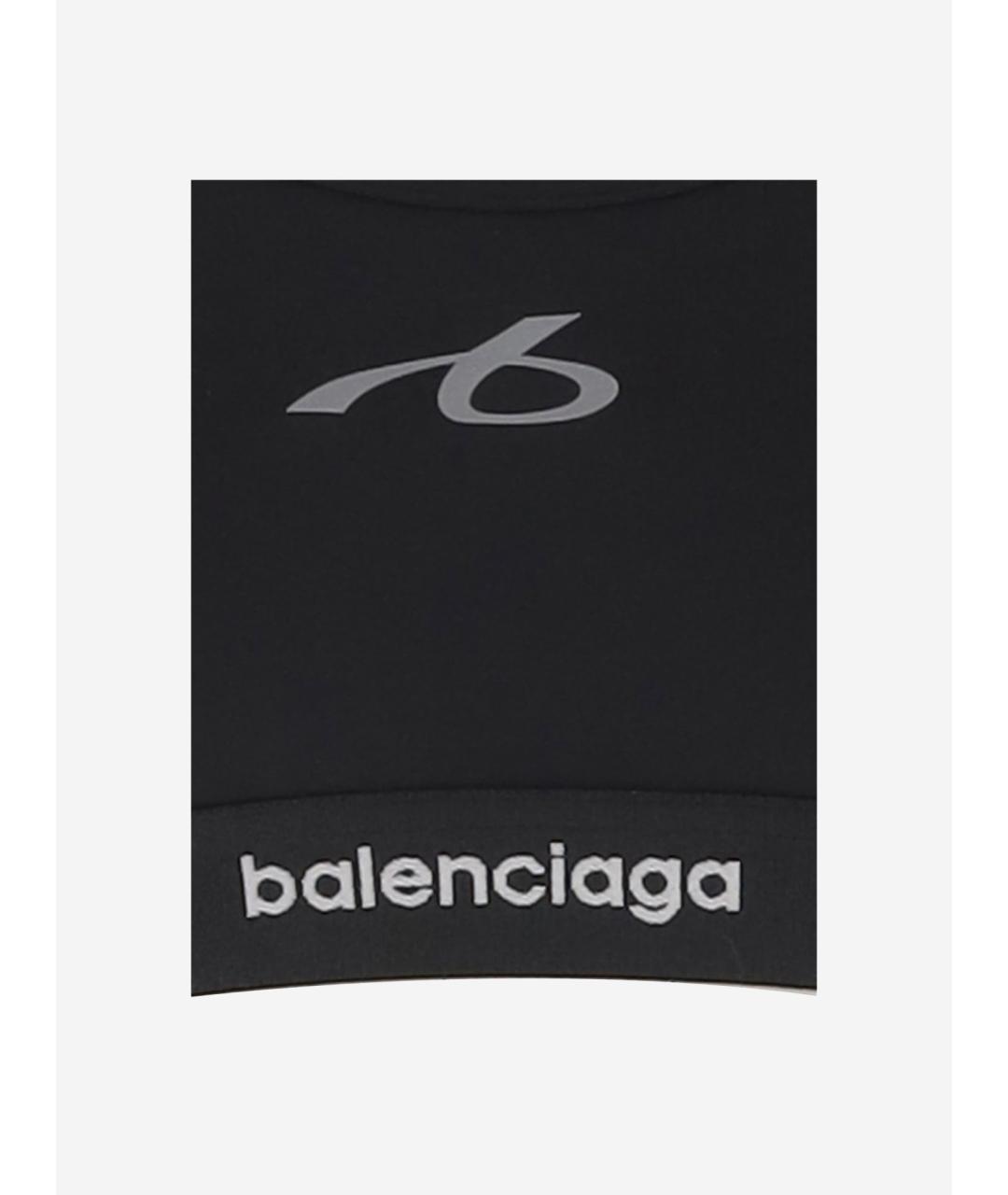 BALENCIAGA Черная полиамидовая майка, фото 3