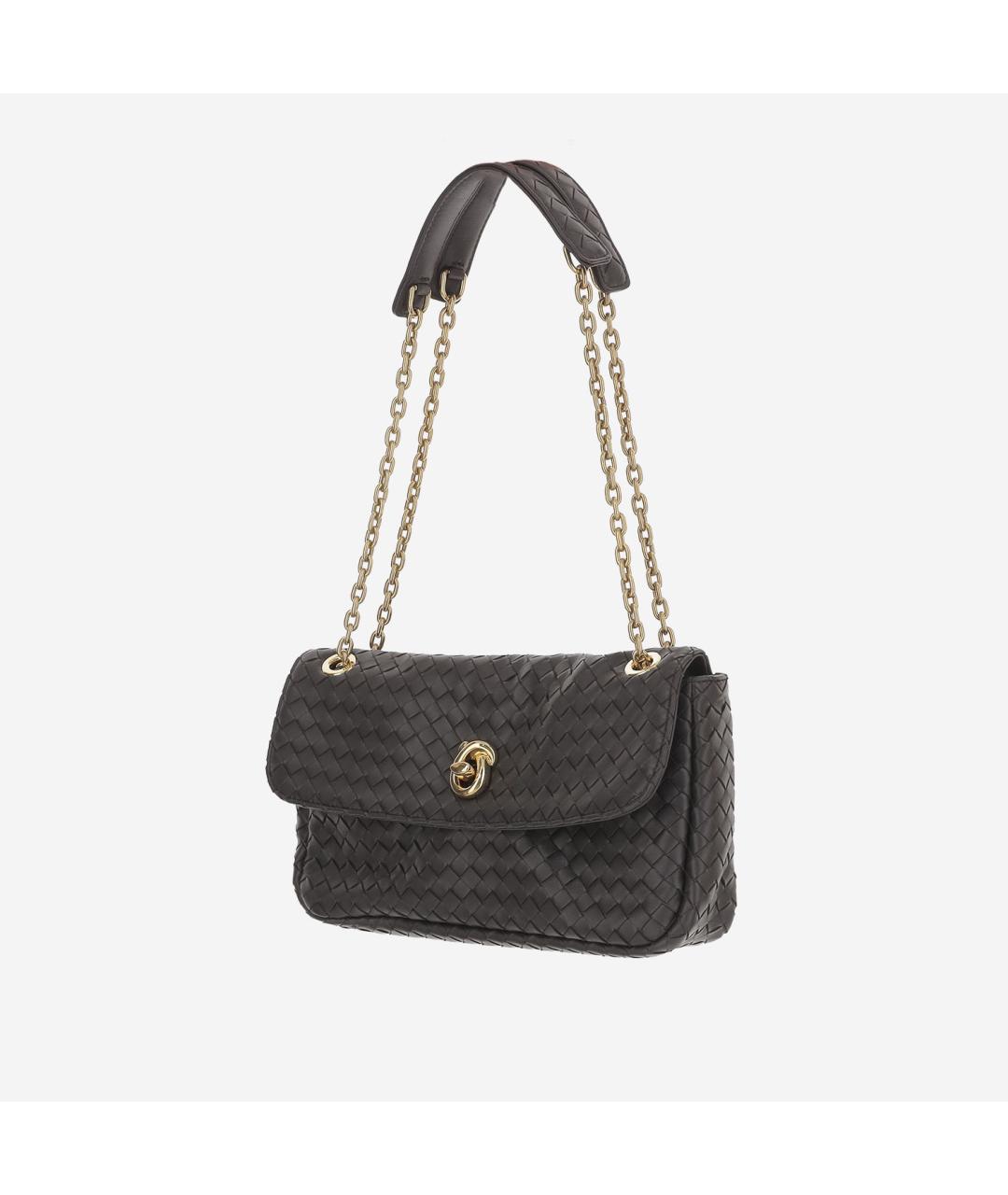 BOTTEGA VENETA Коричневая кожаная сумка через плечо, фото 2