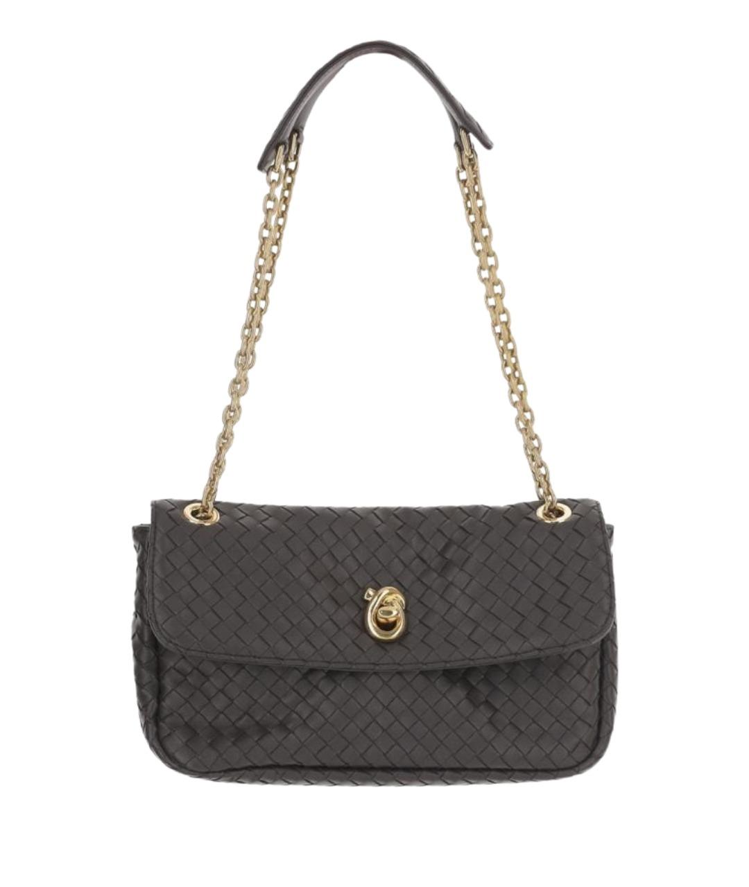 BOTTEGA VENETA Коричневая кожаная сумка через плечо, фото 1