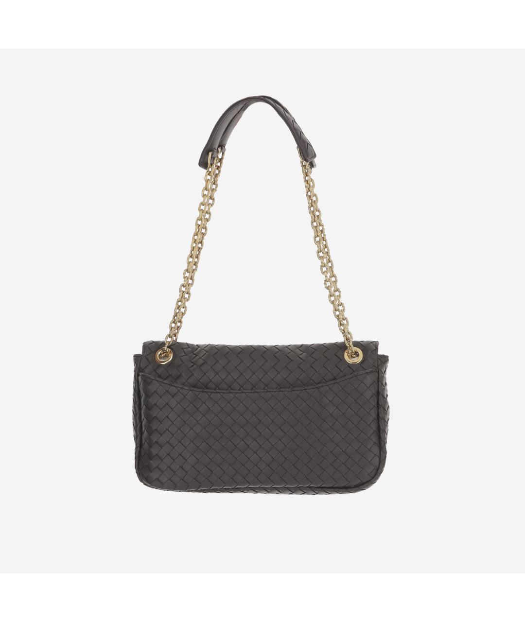 BOTTEGA VENETA Коричневая кожаная сумка через плечо, фото 3