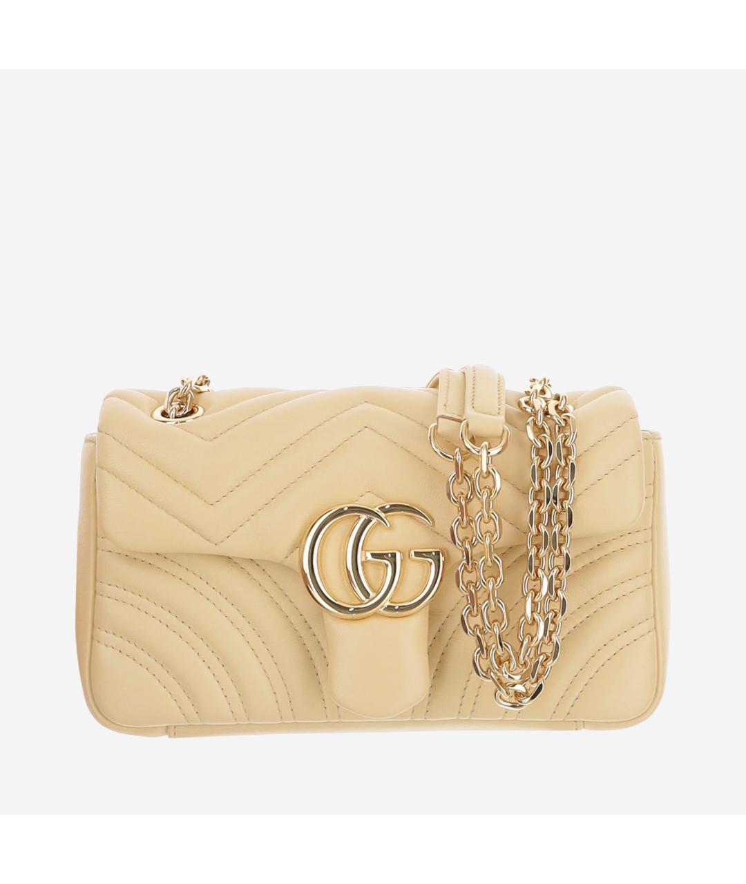 GUCCI Желтая кожаная сумка через плечо, фото 5