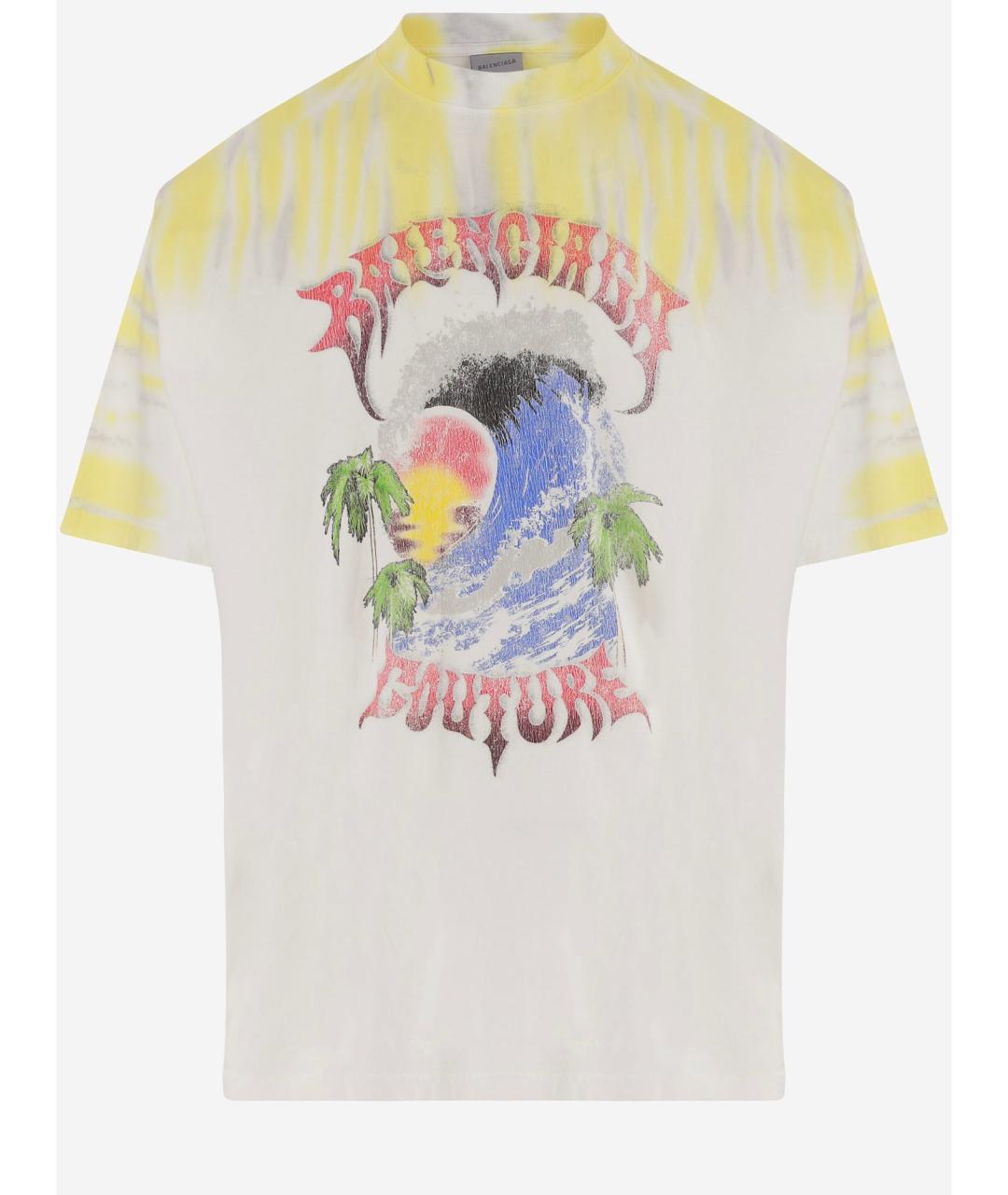 BALENCIAGA Мульти хлопковая футболка, фото 4