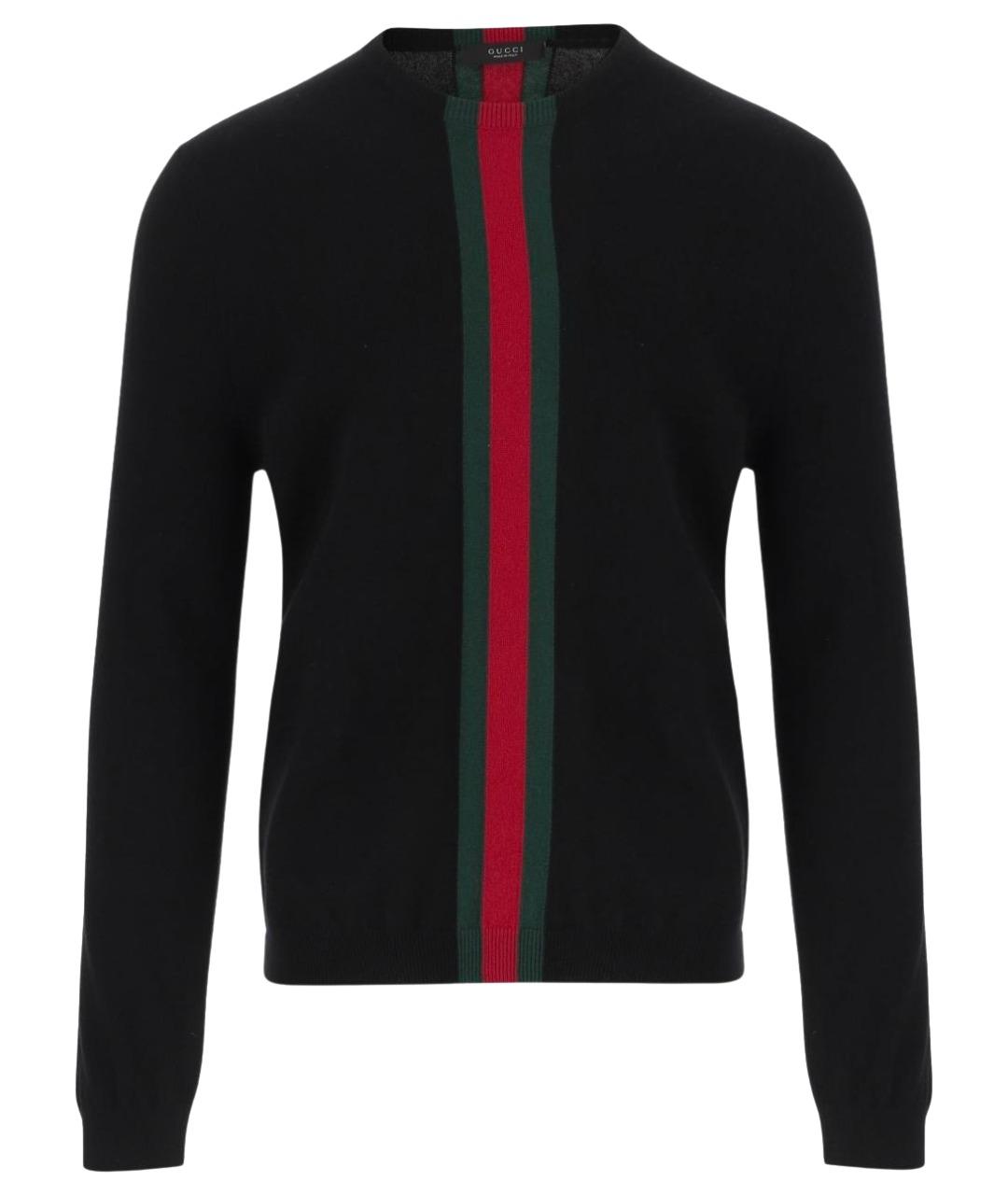 GUCCI Черный кашемировый джемпер / свитер, фото 1