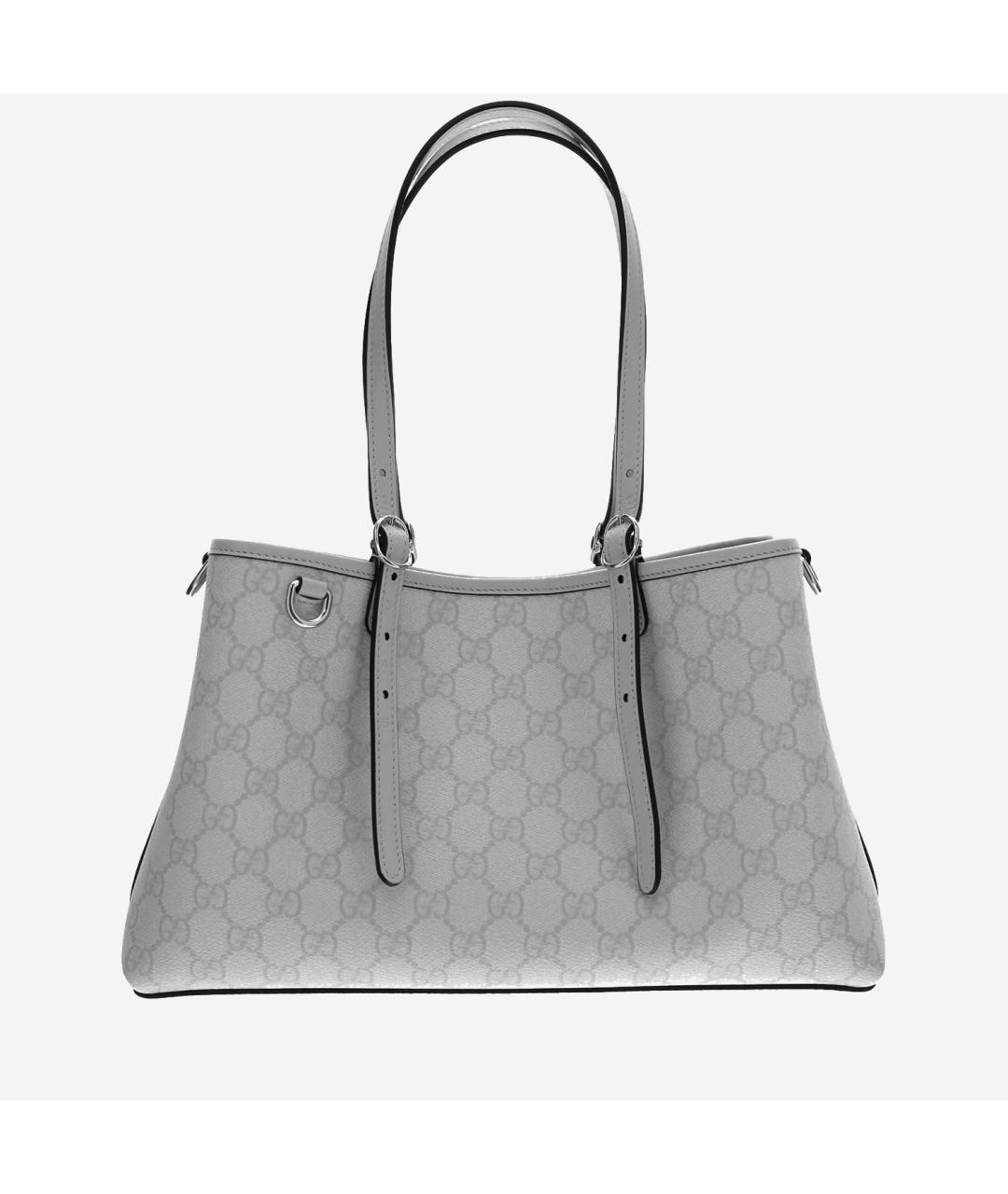 GUCCI Серая сумка тоут из искусственной кожи, фото 1