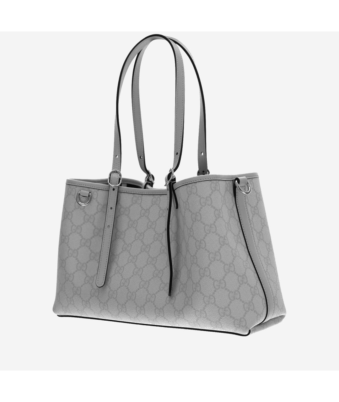 GUCCI Серая сумка тоут из искусственной кожи, фото 3