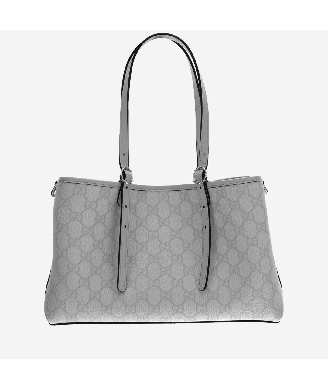 GUCCI Серая сумка тоут из искусственной кожи, фото 2