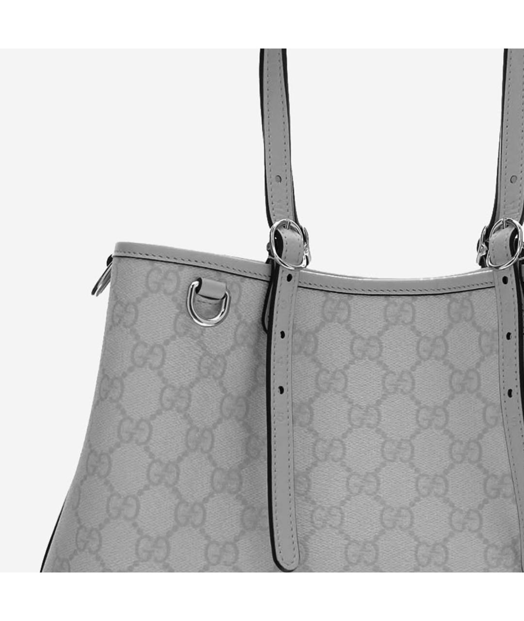 GUCCI Серая сумка тоут из искусственной кожи, фото 5