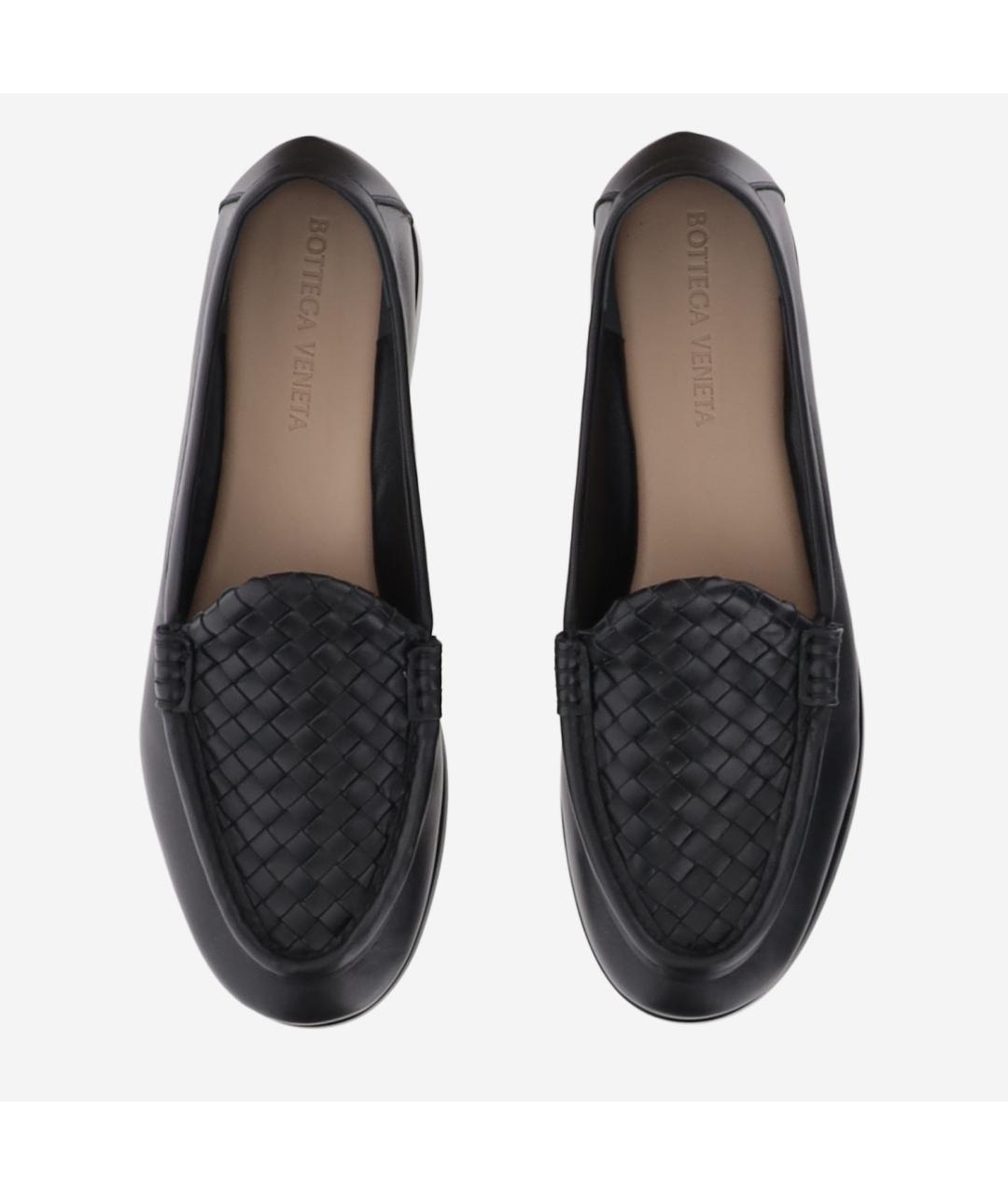 BOTTEGA VENETA Черные кожаные лоферы, фото 2