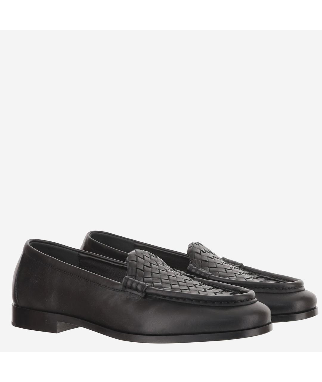 BOTTEGA VENETA Черные кожаные лоферы, фото 3