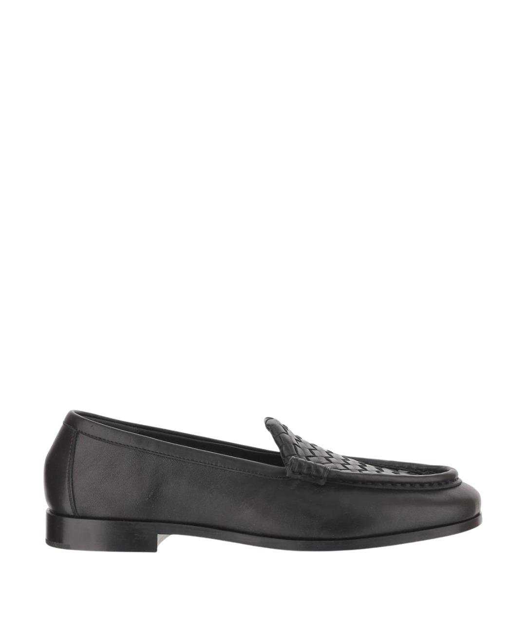 BOTTEGA VENETA Черные кожаные лоферы, фото 1