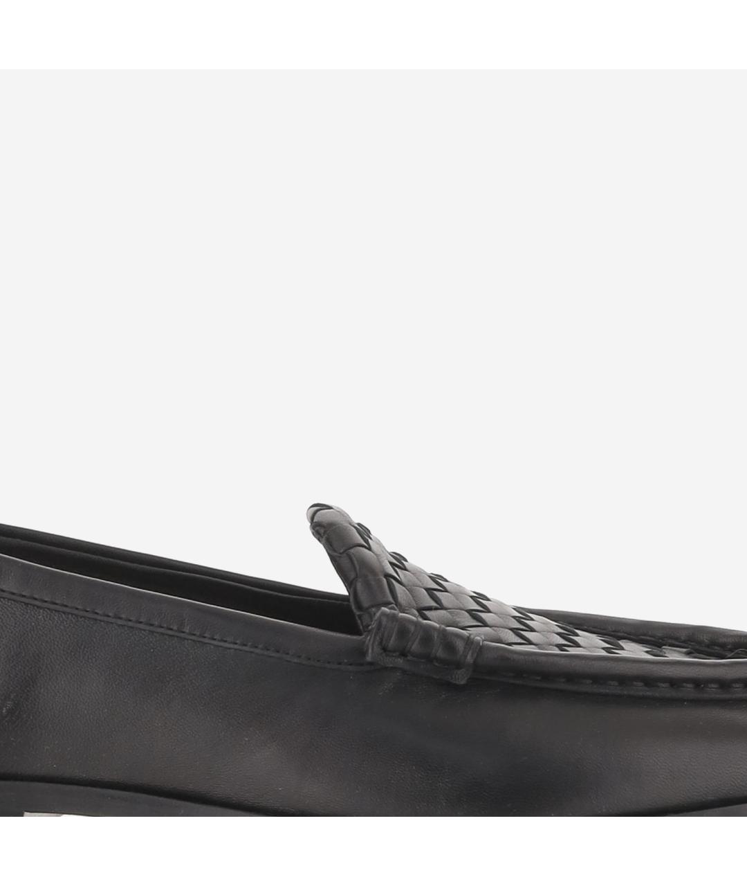 BOTTEGA VENETA Черные кожаные лоферы, фото 5