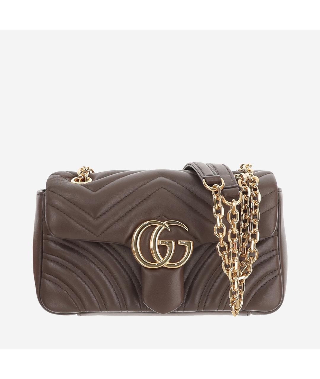 GUCCI Коричневая кожаная сумка через плечо, фото 5