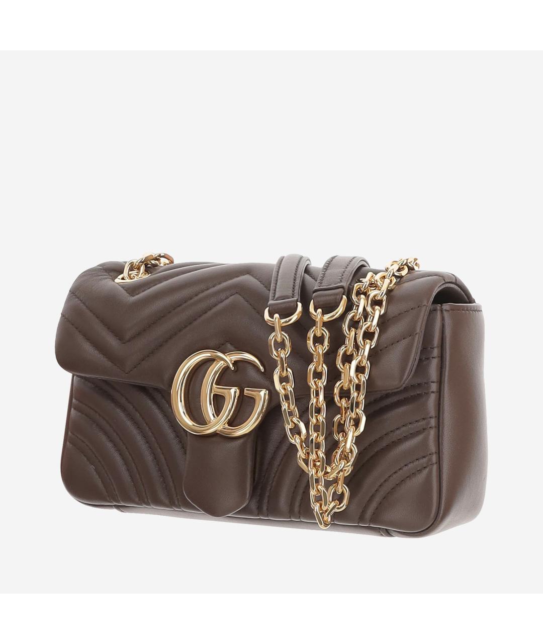 GUCCI Коричневая кожаная сумка через плечо, фото 2