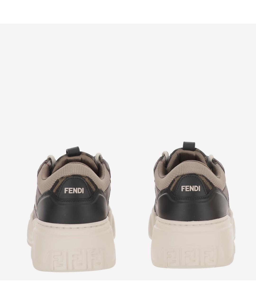 FENDI Мульти кожаные низкие кроссовки / кеды, фото 4
