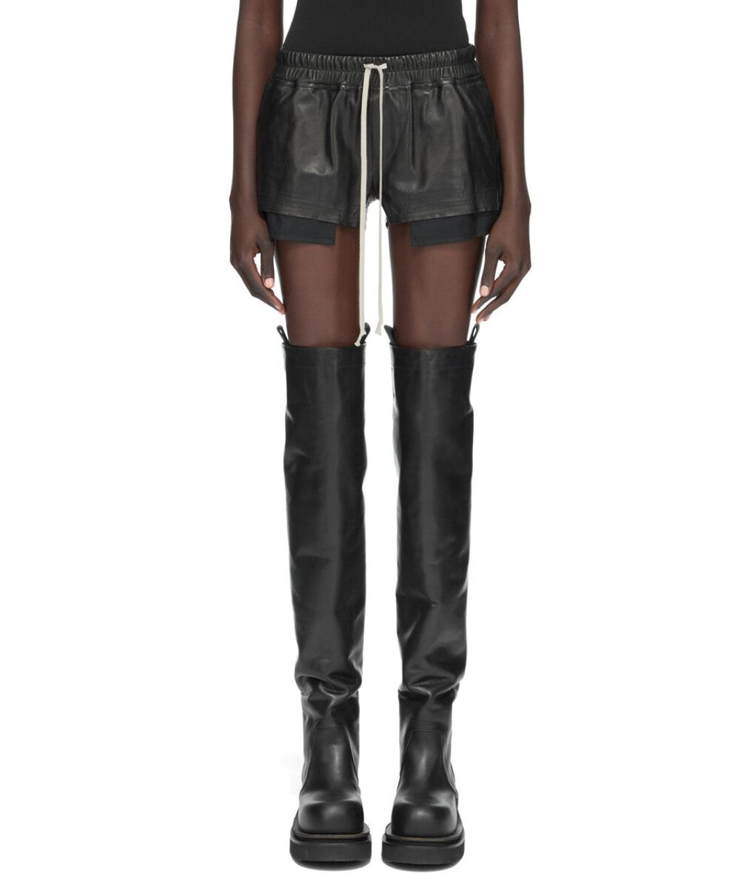 RICK OWENS Черные шерстяные прямые брюки, фото 1