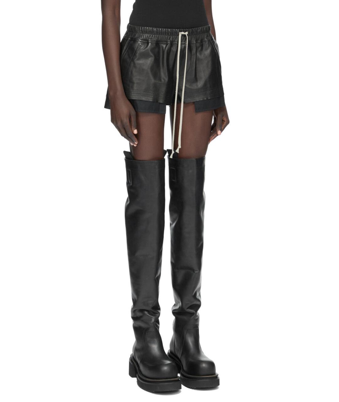 RICK OWENS Черные шерстяные прямые брюки, фото 3