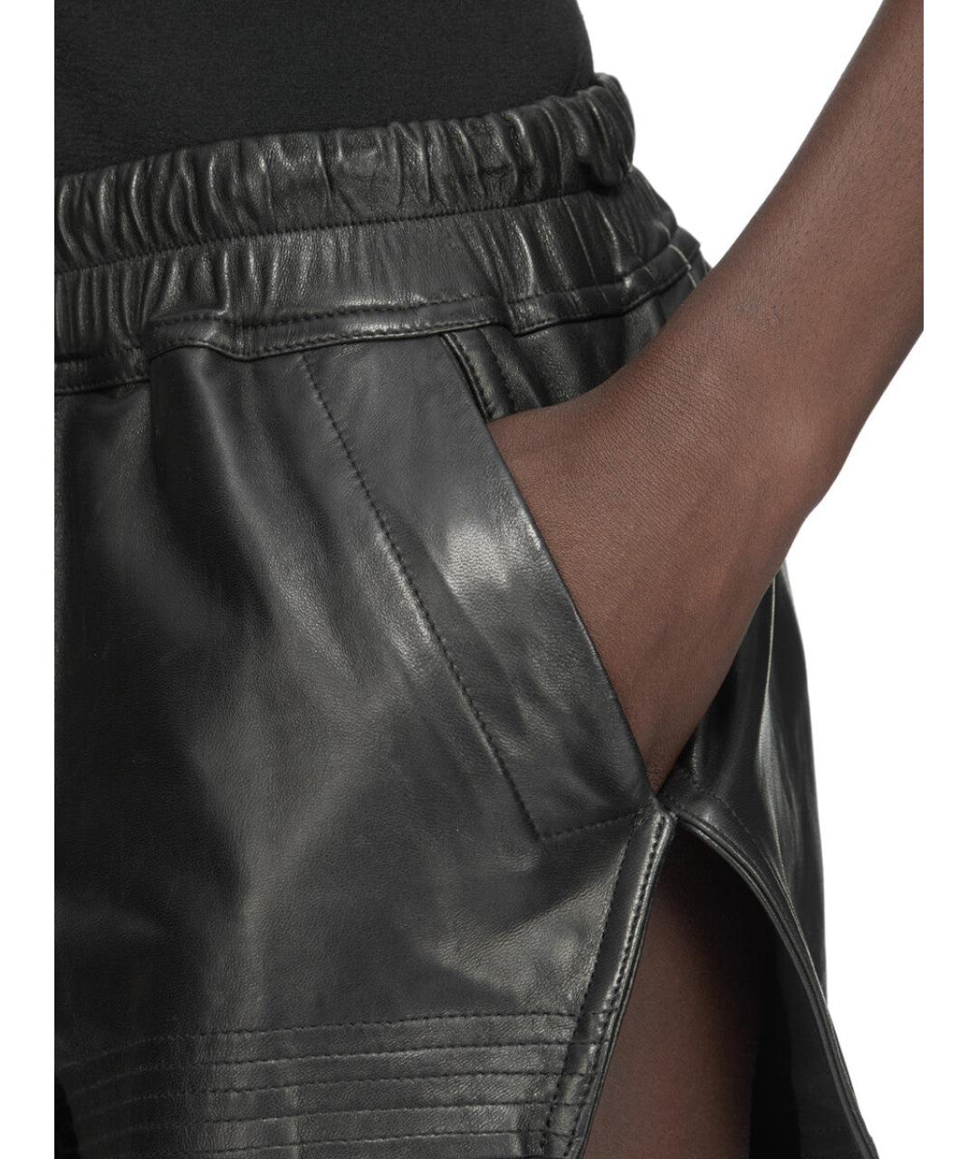 RICK OWENS Черные шерстяные прямые брюки, фото 7